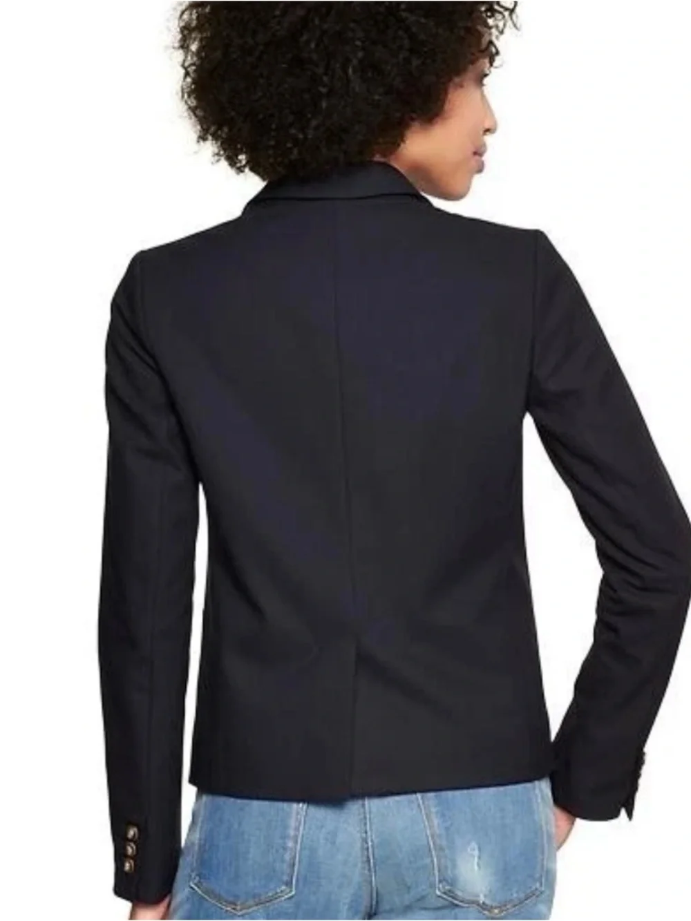 Gap Navy Blue Academy Blazer Jacket Striped Lining 12 Sporty Preppy Classic